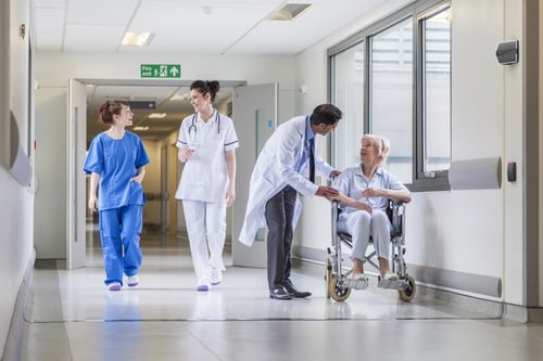 Hospital Corridors with the rock access controls