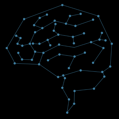 Neural networks shaped like a brain