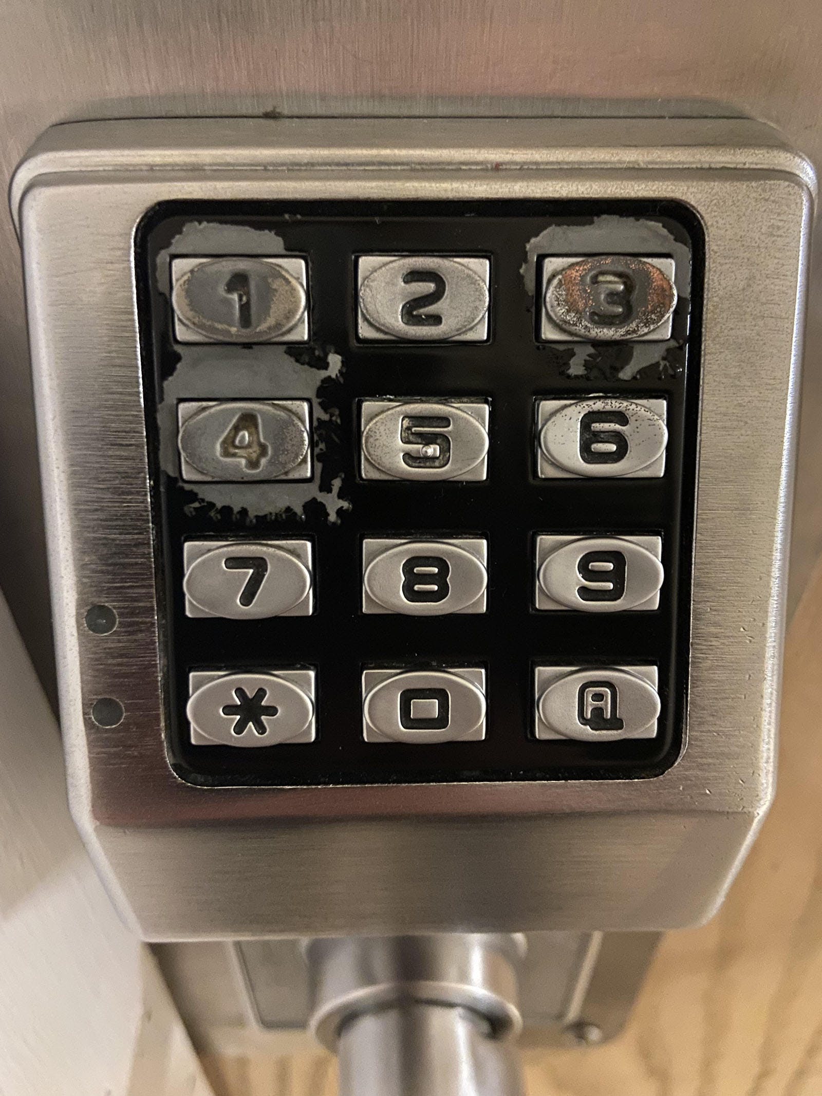 PIN pad used to enter a building
