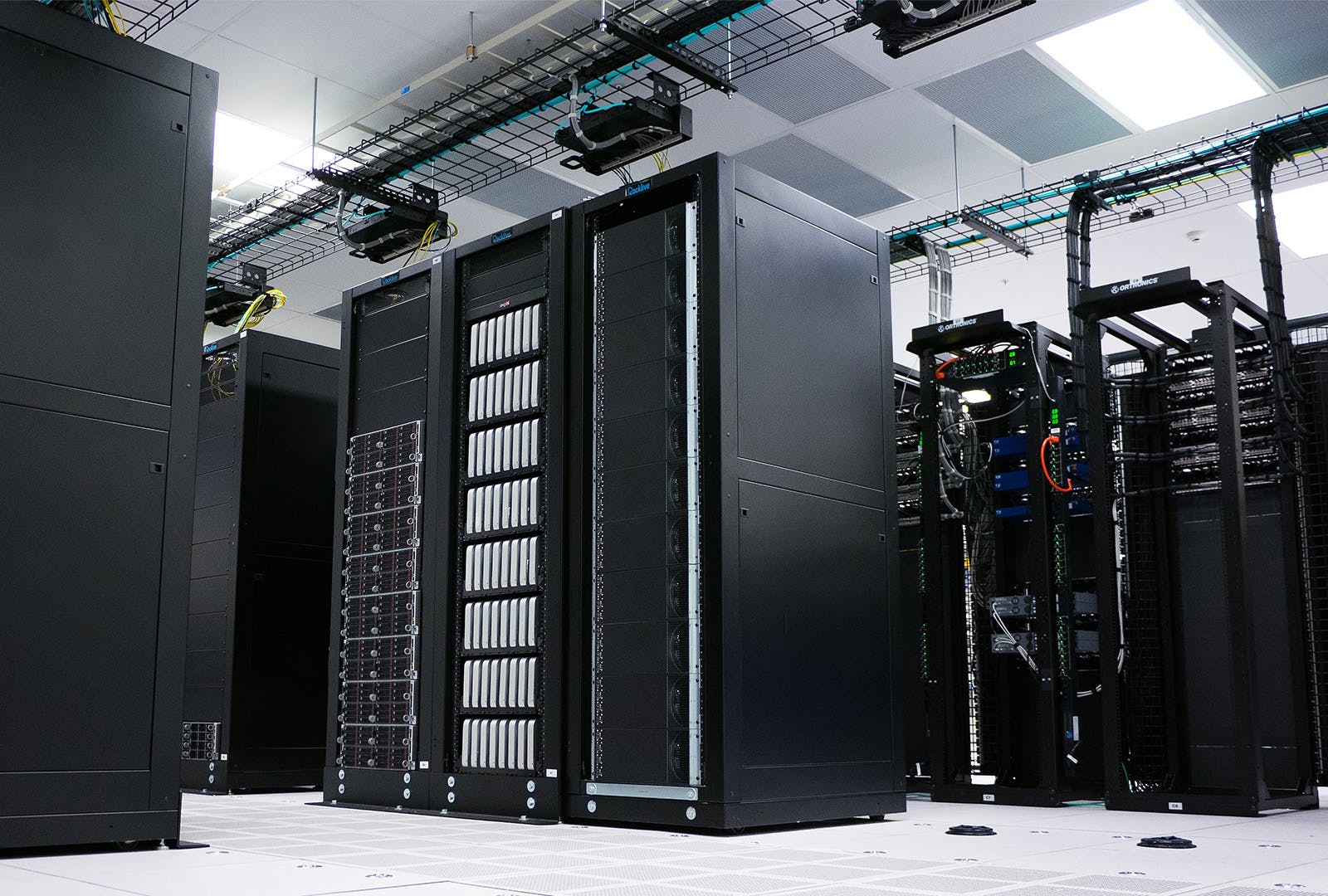 Servers within a data center. 
